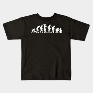 Evolution Of Man To Computer Gamer Kids T-Shirt